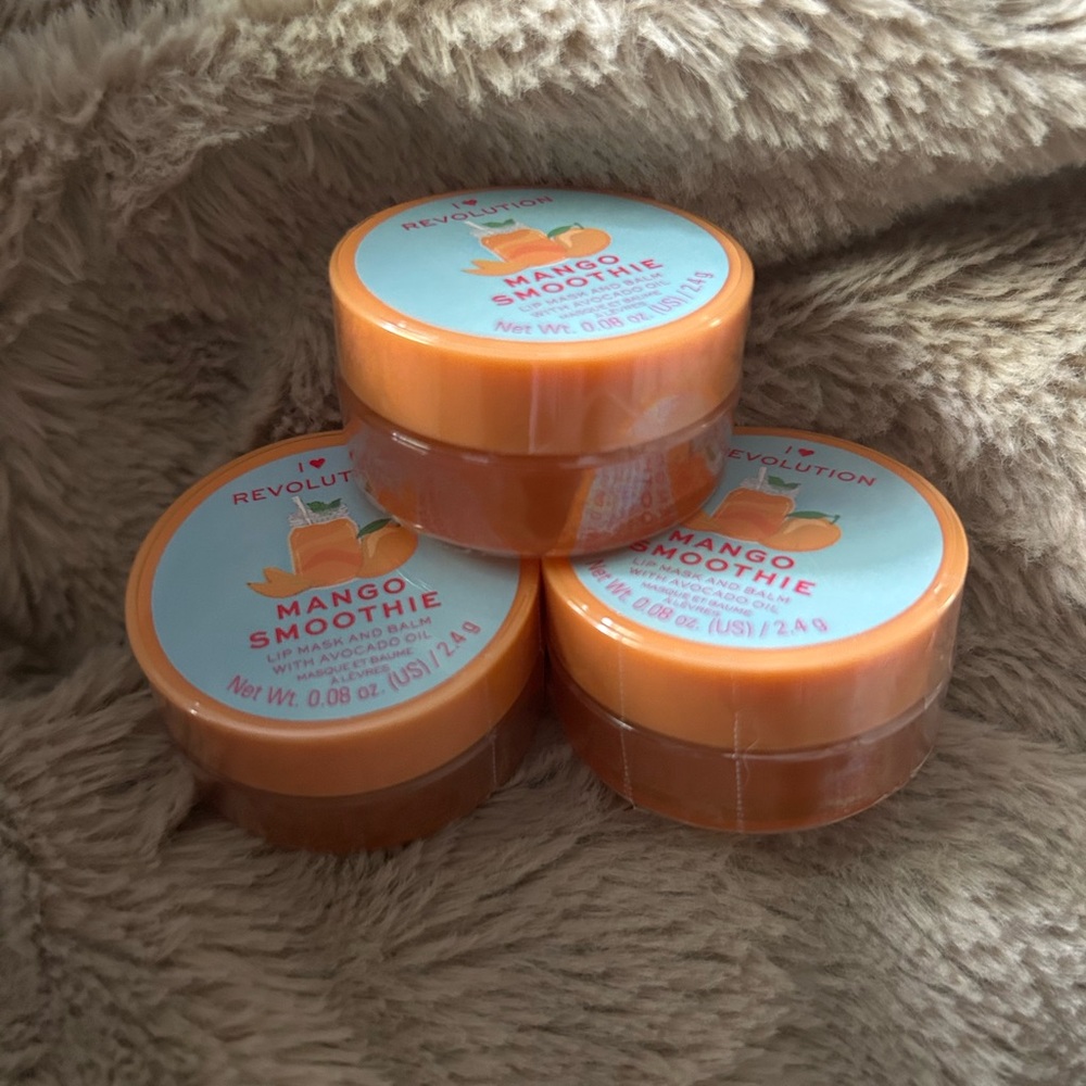 SET OF 3, I❤️ Revolution lip mask & balm